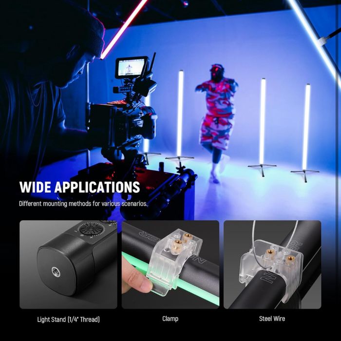 Проф. RGB tube. диодно осветление. Видео. фото. tl120c. Камера. neewer