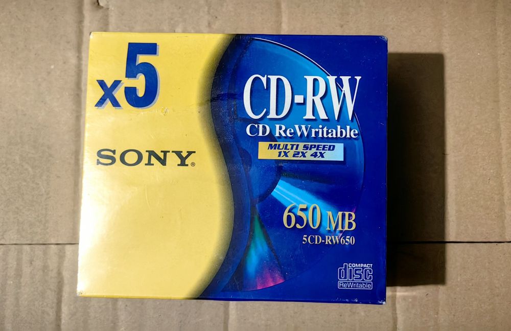 CDRW rewritable 5 discuri reinscriptibile Sony CDRW650 set nou sigilat
