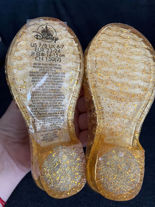 Оригинални Дисни златни пантофки (светещи ) чисто нови