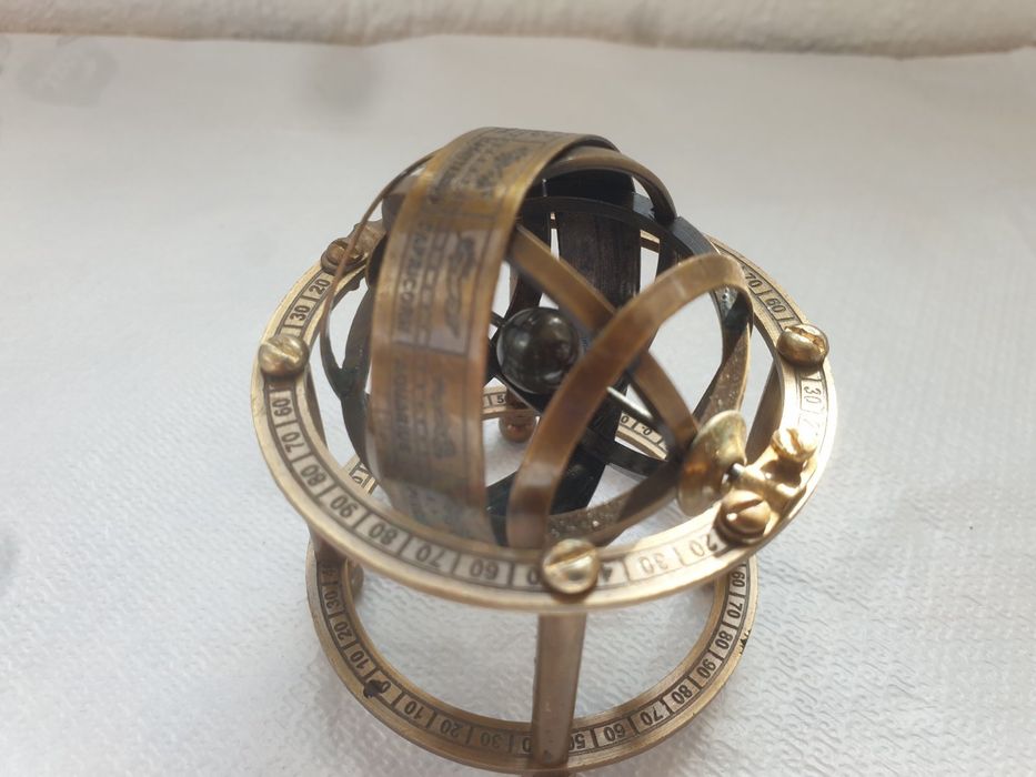 Античен  глобус. Антична бронзова гравирана армиларна сфера