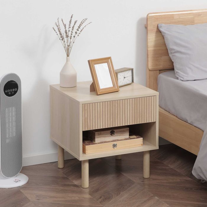 Noptiera Lemn cu Picioare , HOMCOM sunt x2 modele , pretul per bucata