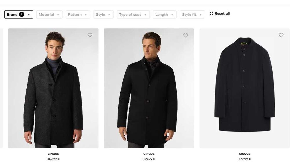 Palton slim premium Cinque 54 XXL lana moale de alpaca gri antracit