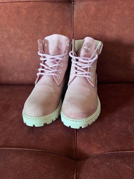 Bocanci ghete Timberland roz originale 100%