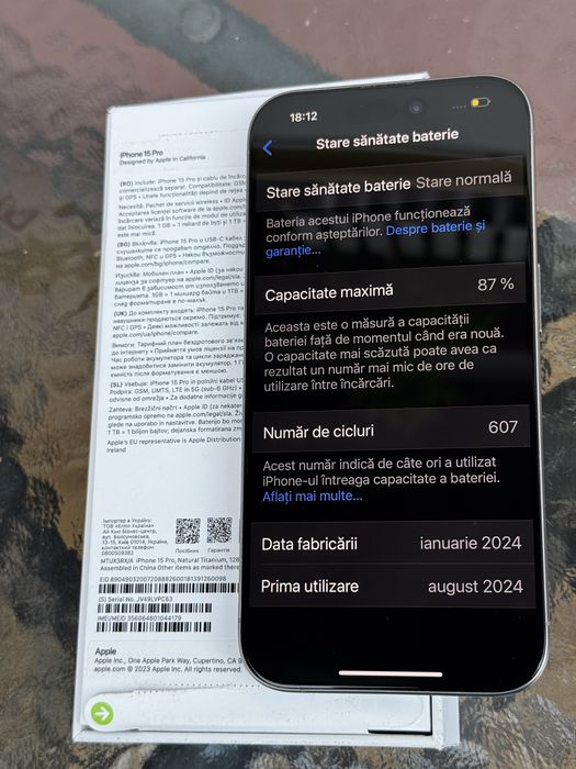 Iphone 15 Pro 128 GB 87%