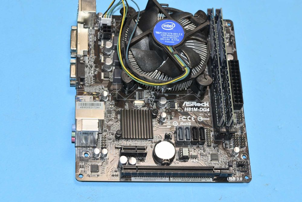 Дънна платка 1150 Asrock H81M-DG4 + Celeron + RAM + Cooler