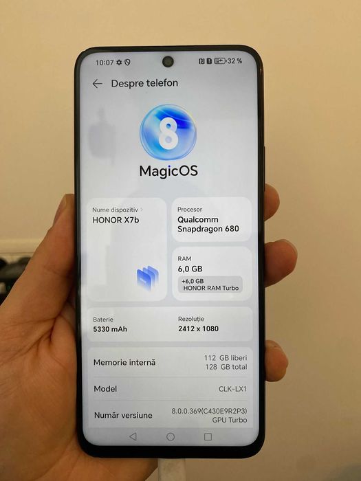 Honor X7b, 12GB, 6GB RAM - 280 RON negociabil