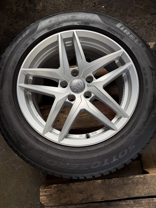 Jante aluminiu Audi A6 cu anvelope iarna Pirelli 225/60 R17