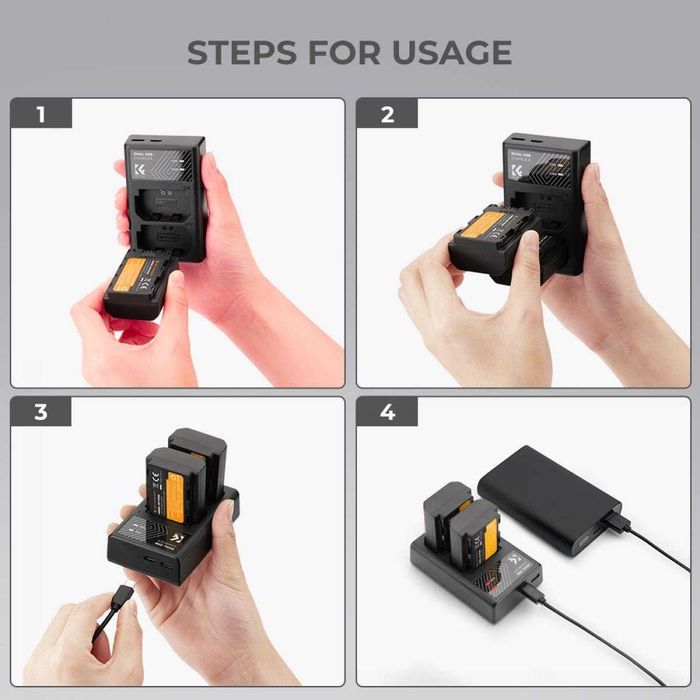 Комплект 2 батерии NP-FZ100 + зарядно K&F Concept