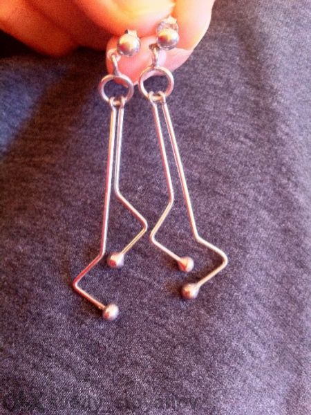 Сребърни обеци