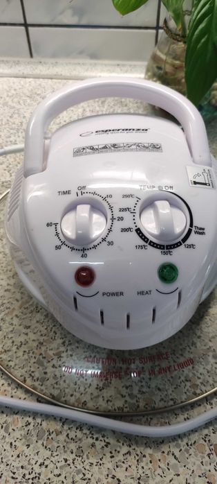 Cuptor electric combinat Esperanza Quasar 18L, 1400W, alb