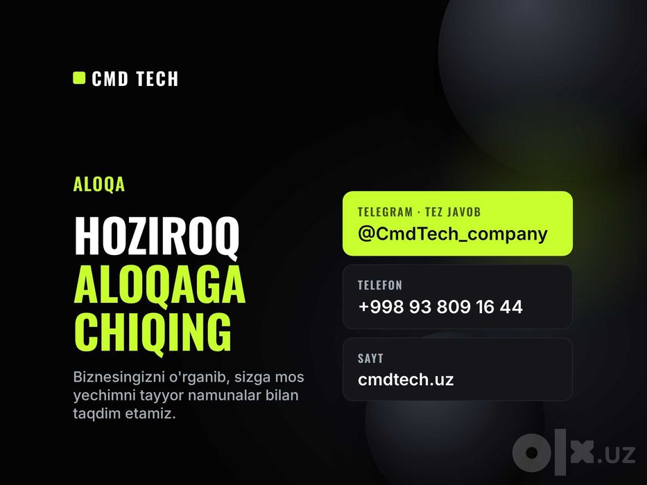 Kompaniya uchun professional sayt va Telegram bot yaratish — 10 kunda
