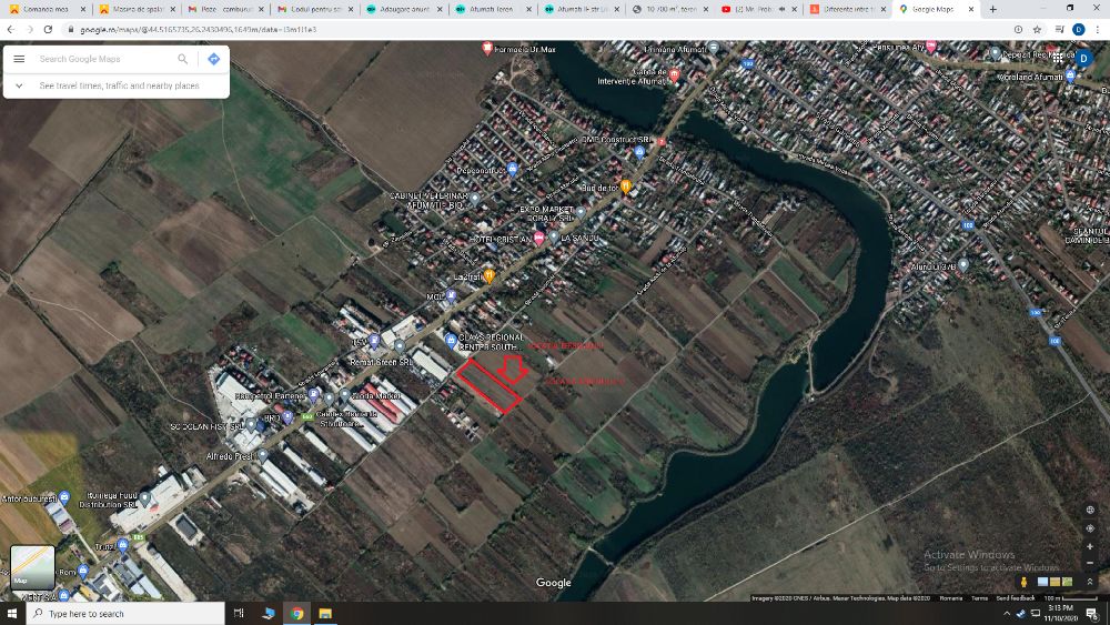 TEREN LOCALIATEA AFUMATI in spate la CLASS utilaje agricole. 75€ Mp2