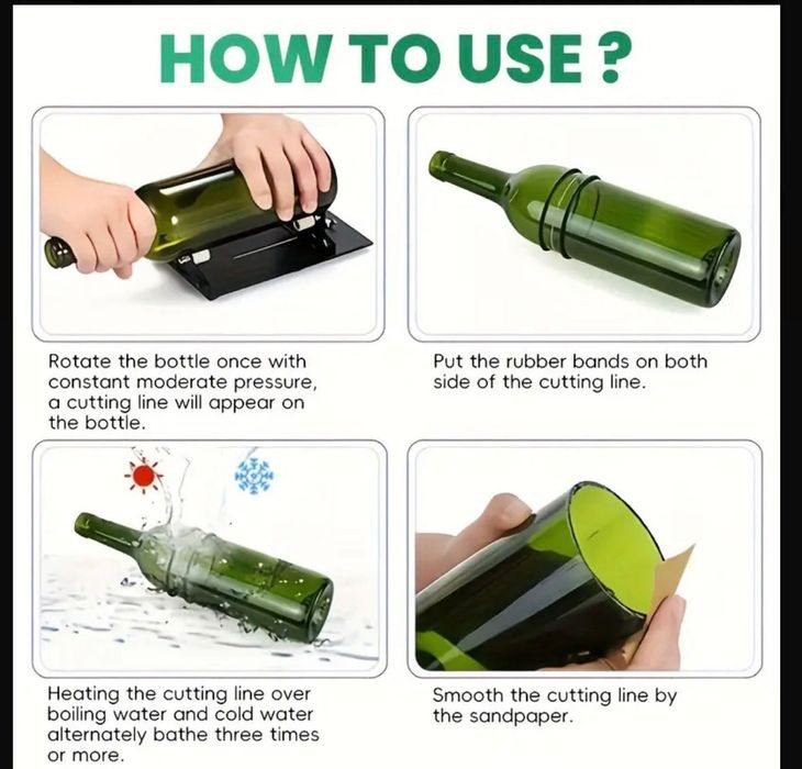 Set de taiat sticla de sticla, 19 piese