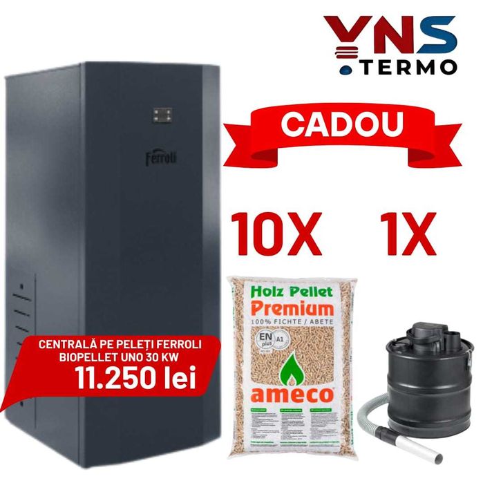 Centrala Ferroli Biopellet UNO 30 kw!