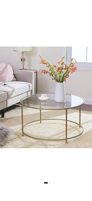 Masa sufragerie / masuta cafea metal si sticla