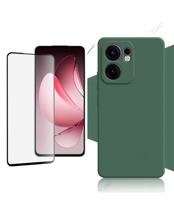 Husa Stylish Colorata si Folie Sticla Xiaomi Redmi Note 14 14C 14T PRO