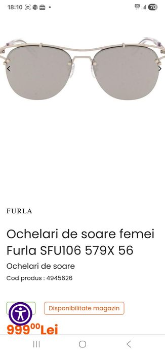 Ochelari de soare Furla,originali.