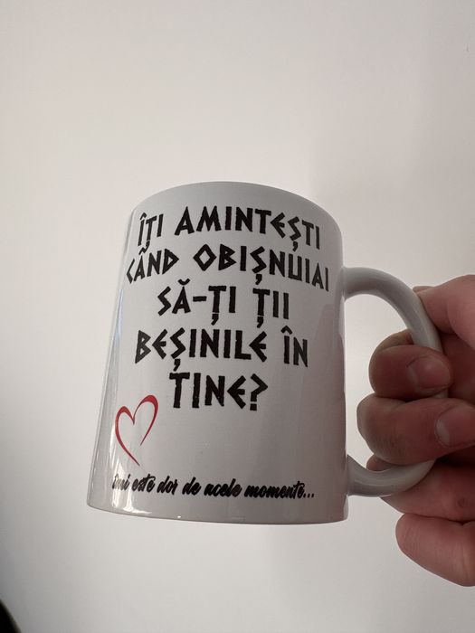 Cana cu mesaj amuzant pentru iubit