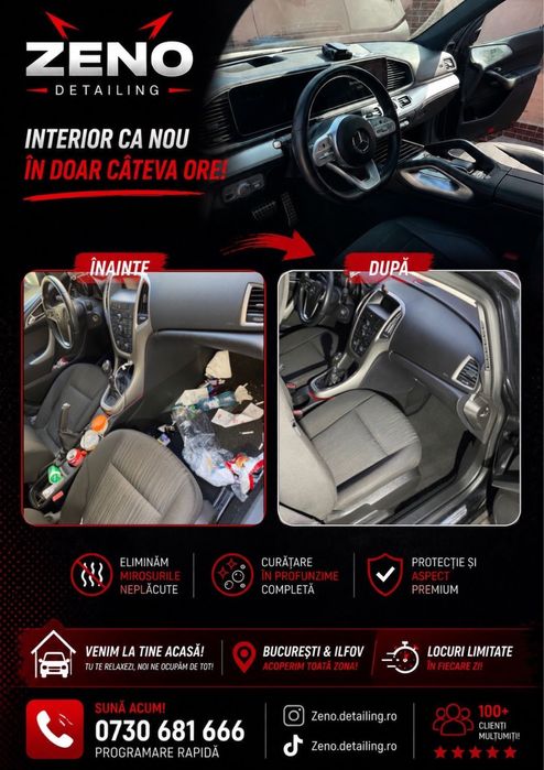 Detailing Interior Auto Profesional | Curățare Tapițerie