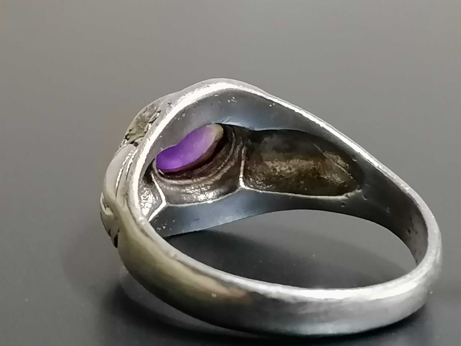 Сребърен пръстен с аметист