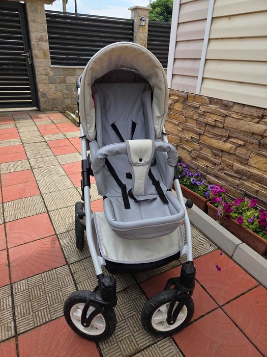 Комбинирана бебешка количка 2в1 Dizain Baby - сива