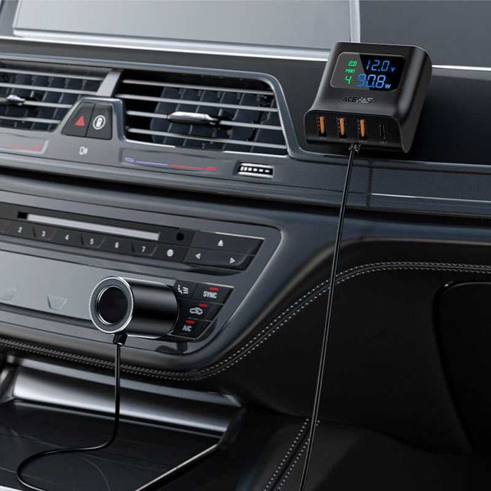 Автомобильное зарядное устройство Acefast B8 90 ватт 3 USB 1 TYPE.C: 318 000 so’m