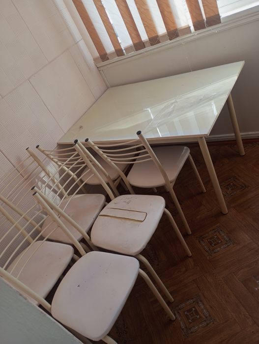 Стол стул 6 шт б/у