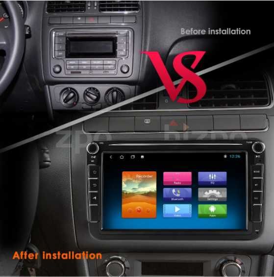Navigatie Android  VW, SKODA, SEAT Carplay Android Auto + Camera