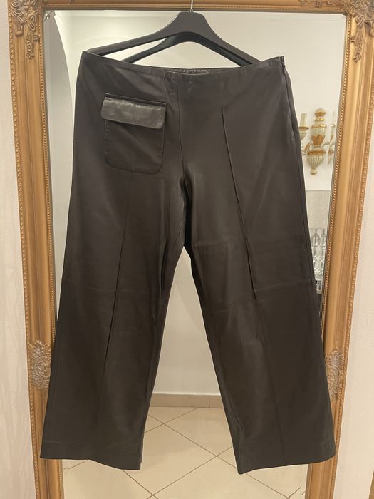Pantaloni de piele Stefano Pilati