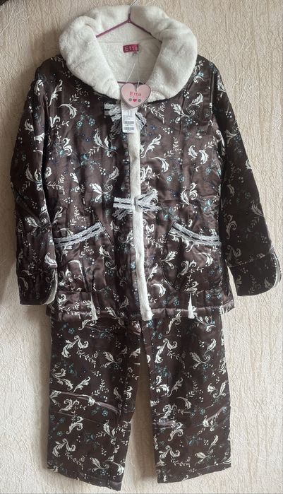 Тёплая стёганая пижама