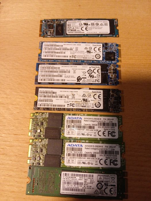 Lot hdd 250-1 tb/ssd 2 5- M2