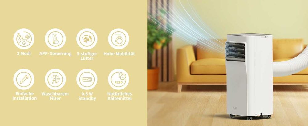 Климатик 3 в 1 Comfee "Easy Cool 9000" със силен въздушен поток, за помещения до 33 м²