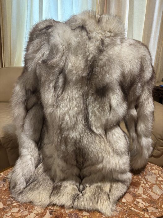 Палто сребърна лисица