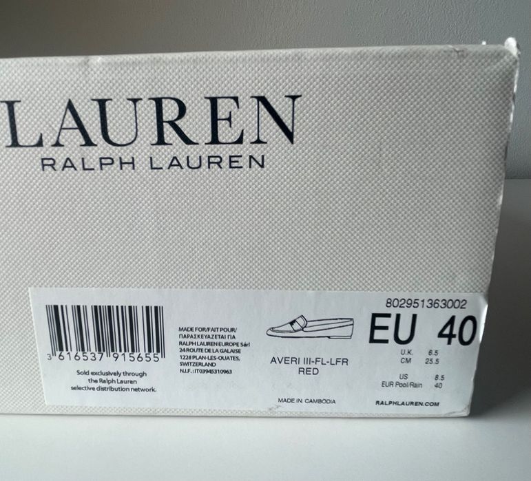 Нови кожени лоуфъри мокасини  «Lauren Ralph Lauren». Р.40