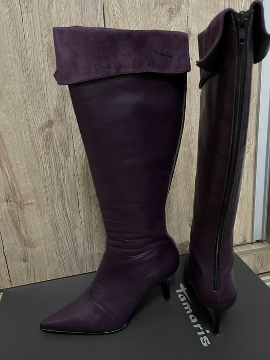 Cizme piele naturala Tamaris si papuci cu paiete