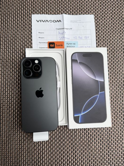 НОВ!/*ЛИЗИНГ*/ iPhone 16 Pro 128Gb Black Titanium 24М гарация
