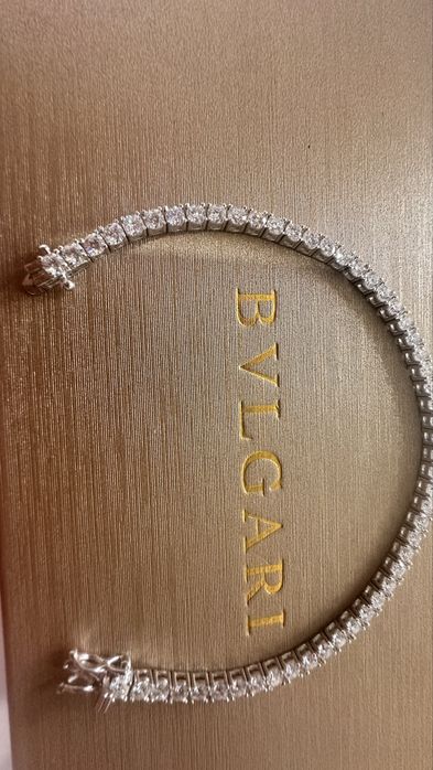 Серебрянный браслет с муассанитами