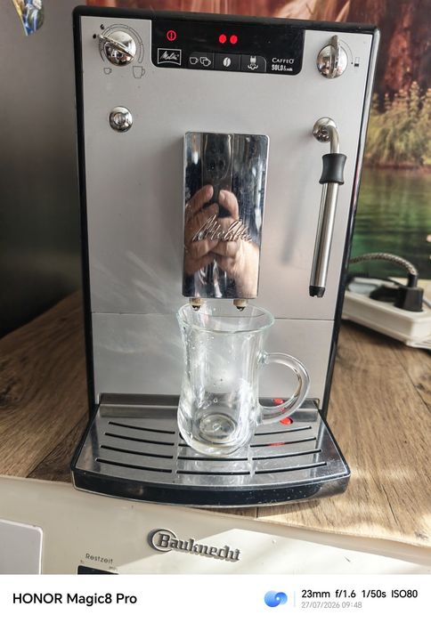 Кафеавтомат Melitta® Solo & Milk , 1400 W, 15 bar, система за разпенване на мляко, Сребрист