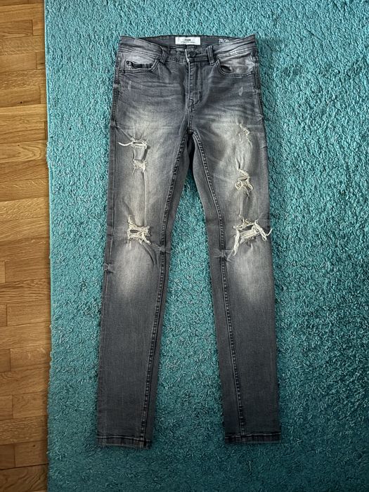 Blugi skinny gri new yorker marime 30