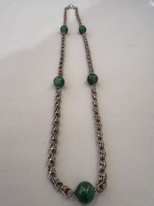 Colier masiv din argint si aventurin