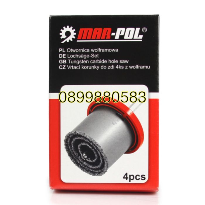 Диамантени боркорони 4бр в комплект Mar-Pol