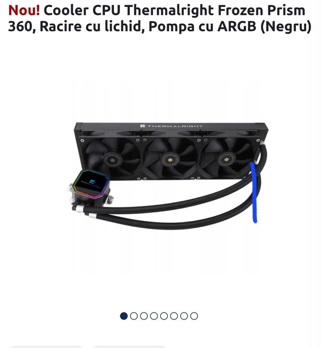 Cooler procesor apa aio CPU Thermalright Frozen Prism 360, Racire cu lichid, Pompa cu ARGB (Negru) AIO, AM4 AM5 INTEL 
Plata cu cardul în rate
60AIO