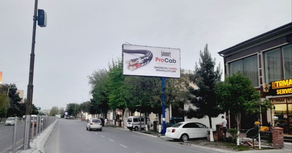 Qoʻqonda bilbordlarda reklama//bannerlarda, led ekranlarda reklama