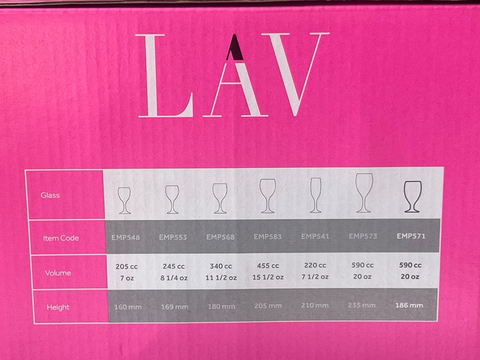 Сет стъклени чаши за бира 6 бр, 590 мл