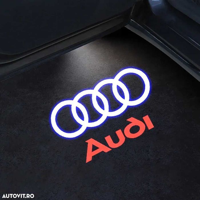Set Logo Proiectoare Lampi 3D LED Lumini Usi Portiere Audi A / Q