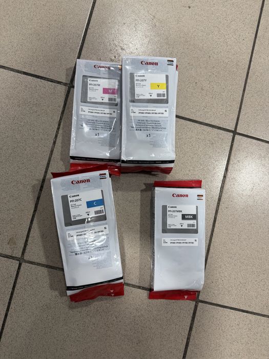 Cartuse canon pfi 207-mbk/y/c/m originale sigilate