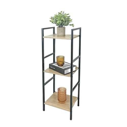 Рафт за книги, метална рамка, етажерка, цветарник, 80см