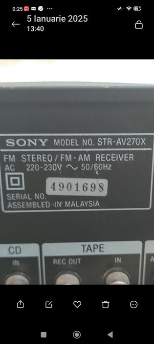Sony STR AV270 X sau Onkyo TX 8210R