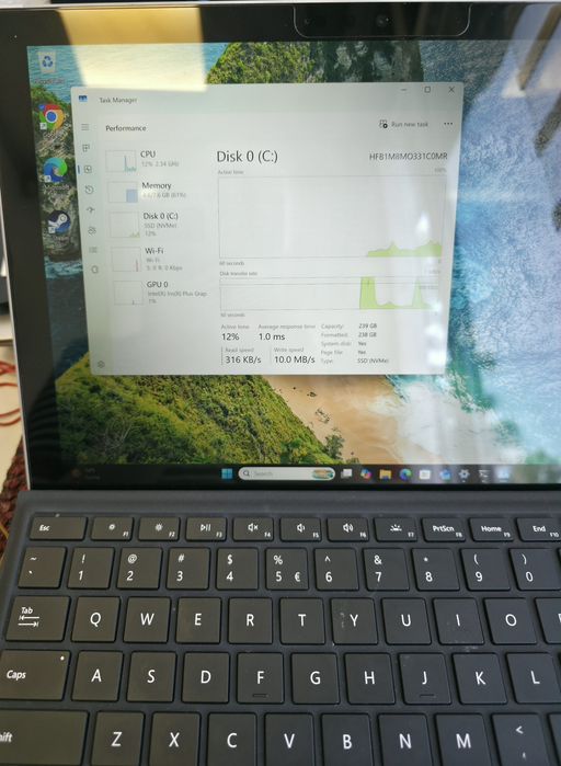 Laptop microsoft  surface pro 7