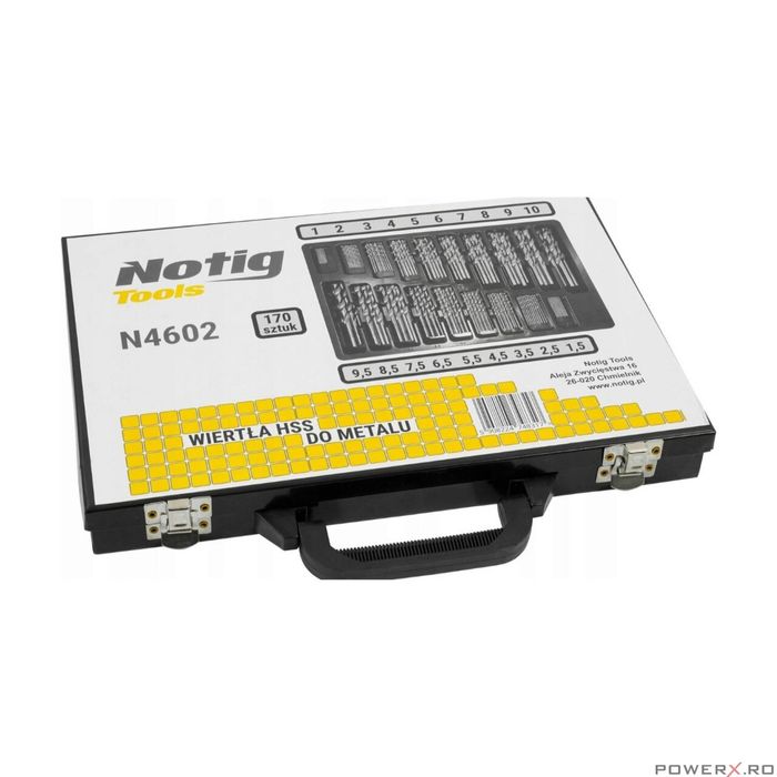 Trusa Set 170 Burghie Lemn Metal Notig